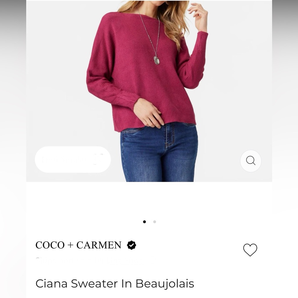 Coco + Carmen Relaxed Ciana pullover Sweater NWT - Picture 3 of 8